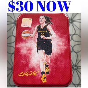 Caitlin Clark 2023 Rookie RC Collector Tin With 50 NBA WNBA Basketball Cards
